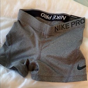 Brand new gray Nike pro shorts!